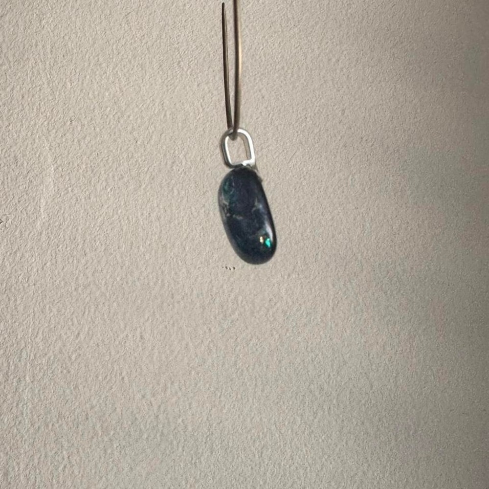 Dichroic Glass Pendant Small Green - Picture 2 of 4